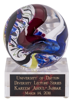 2011 University of Dayton Diversity Lecture Series Gift Presented To Kareem Abdul-Jabbar (Abdul-Jabbar LOA)